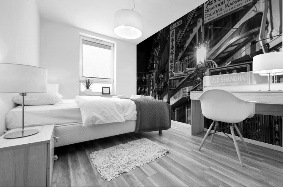 sf chinatown night cityscape  panoramic 3019 Shan Mural print