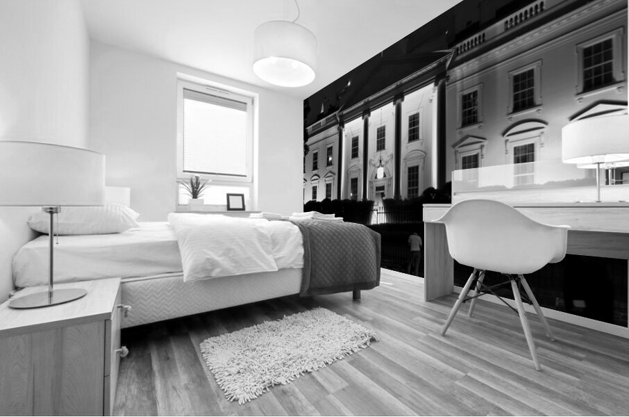 the white house at night  panoramic 399 House 13k Mural print