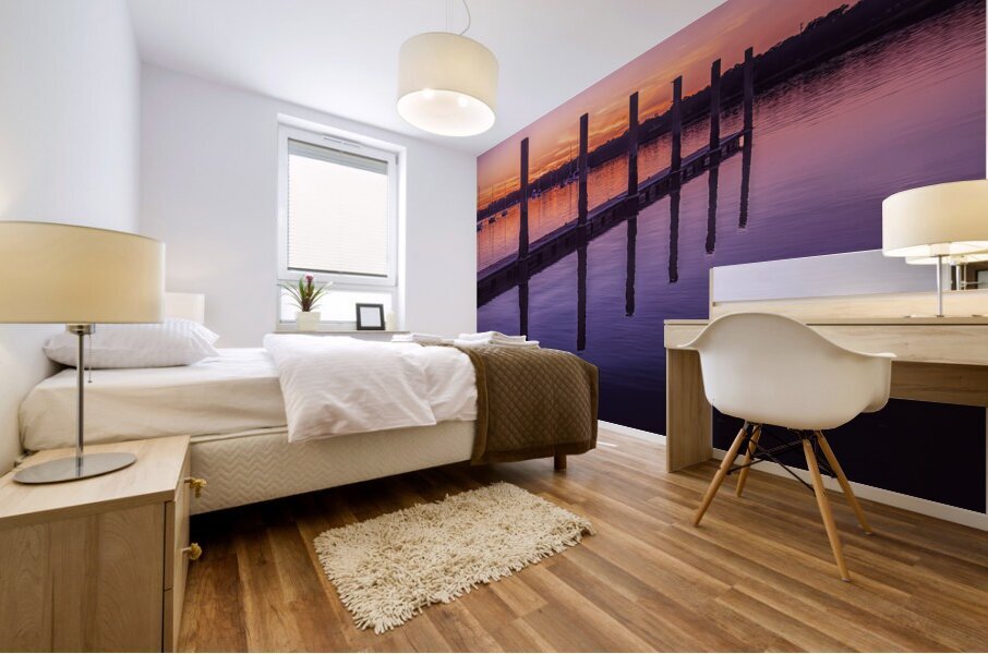 Beaufort South Carolina Dock Reflections Mural print