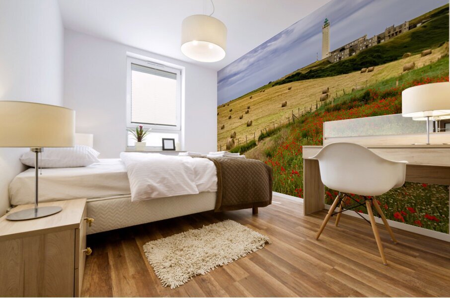 Normandy France Etretat Lighthouse Mural print