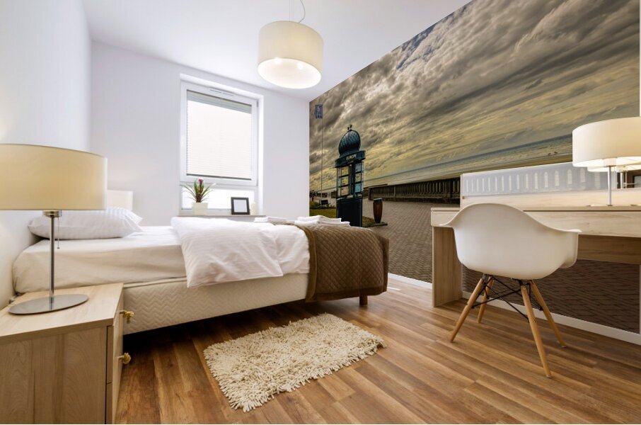 Plage de Cabourg Beach Boardwalk Mural print