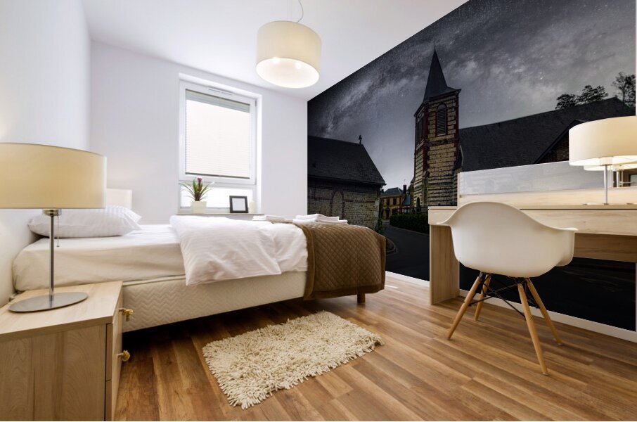 St. Martin  Church of Le Tilleul Mural print