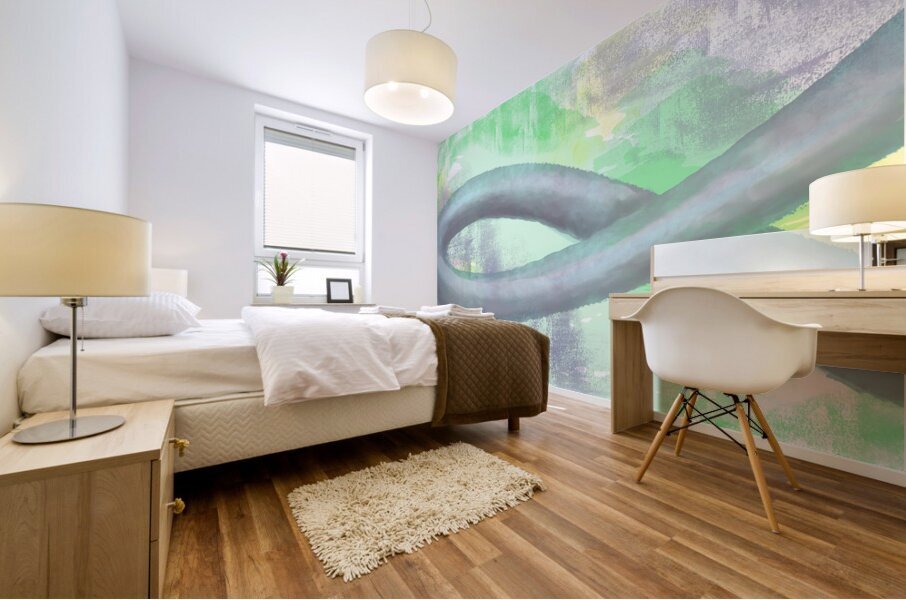 Purple Loop Abstract  Mural print