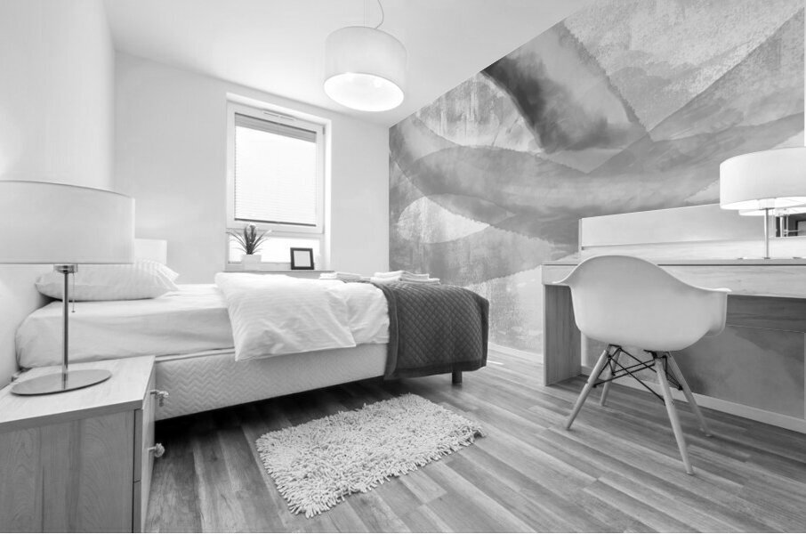 Grey  Loops Abstract II Mural print