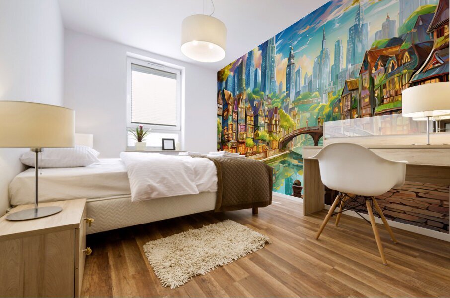 Urban Charm - GIA2401-0176-PIN Mural print