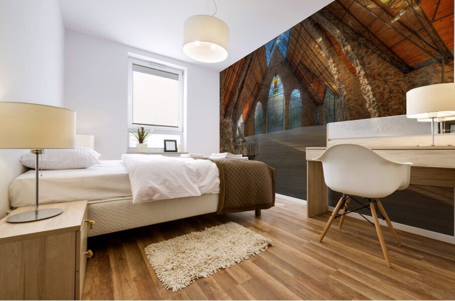 Cathedral Sunrise At Bishops Castle Mural print
