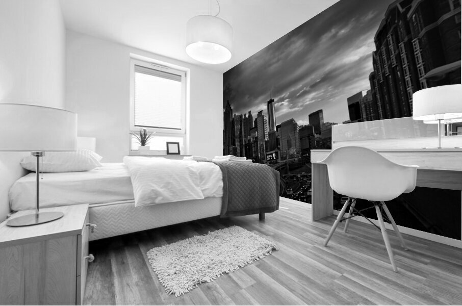 downtown atlanta skyline  panoramic 689 Fence 13k Mural print