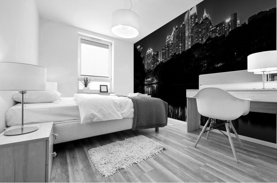 midtown atlanta skyline  horizontal 3125 Piedmont Mural print