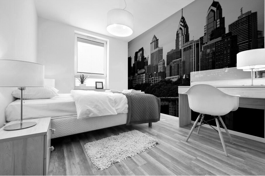 philadelphia skyline pre comcast tower  square 46 Mural print