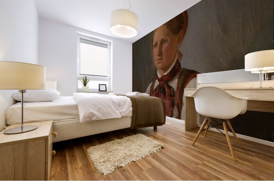 Portrait of Gunild Olsdatter Mural print