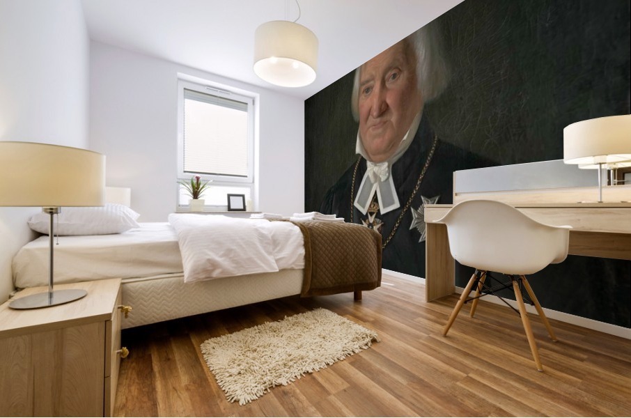 Portrett av Christian Sorensen Mural print