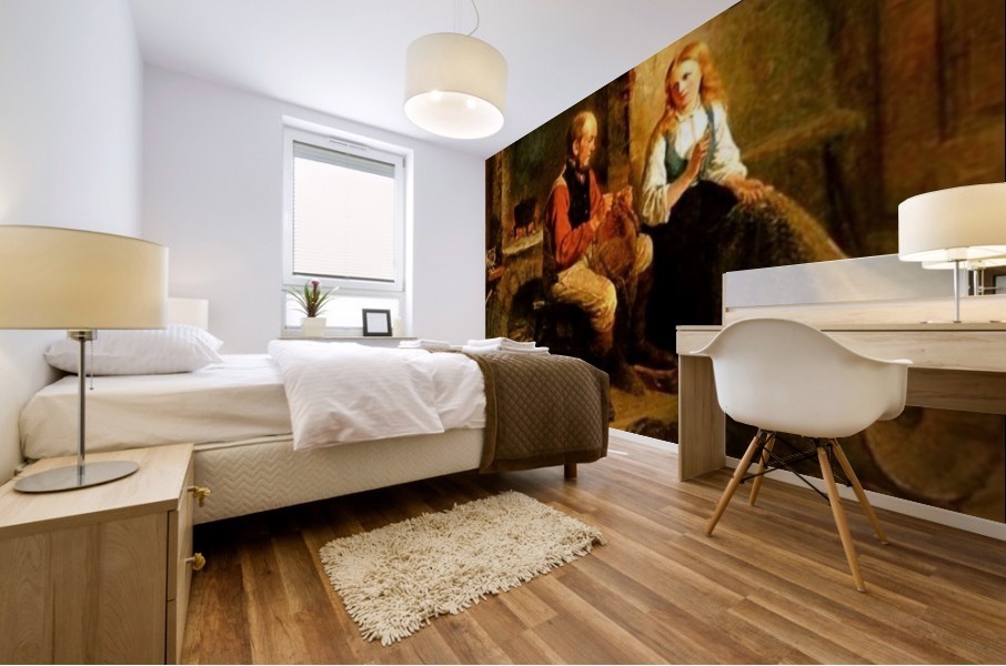 A couple working toghether Mural print