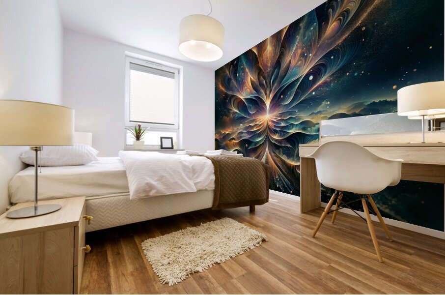 Pointed Feathering Mural print