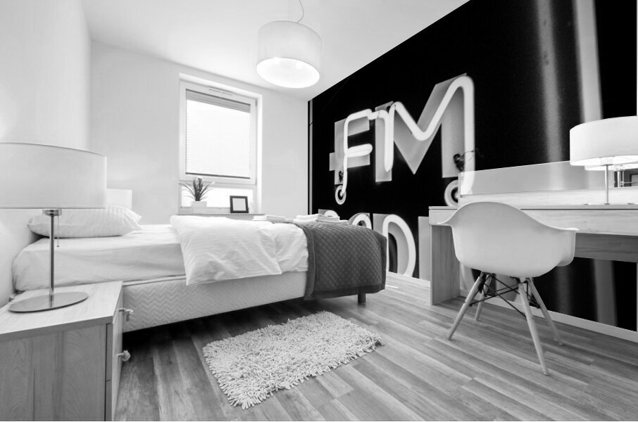 92.9 fm radio sign  vertical 813 Radio 13k Mural print