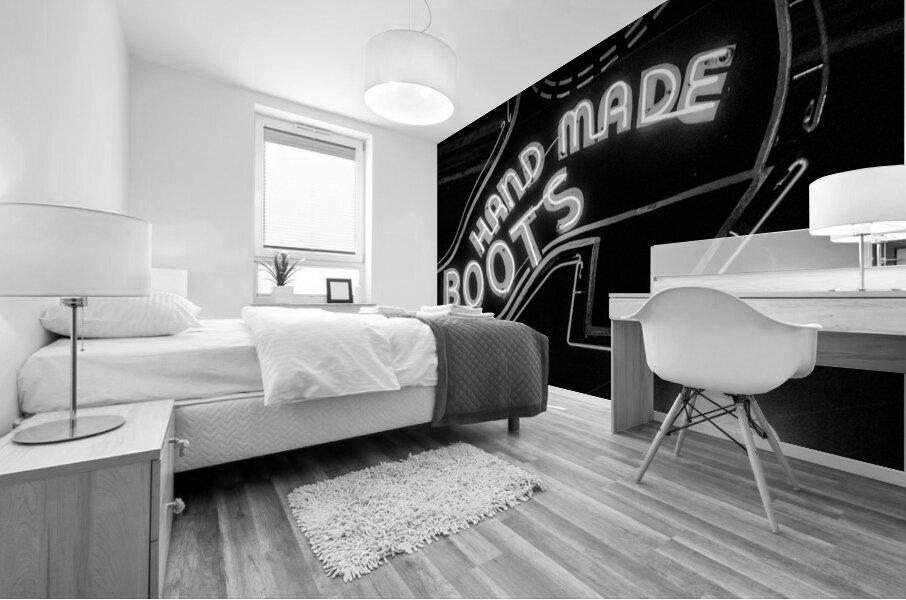 leddys handmade boots and saddles  horizontal 808 Mural print