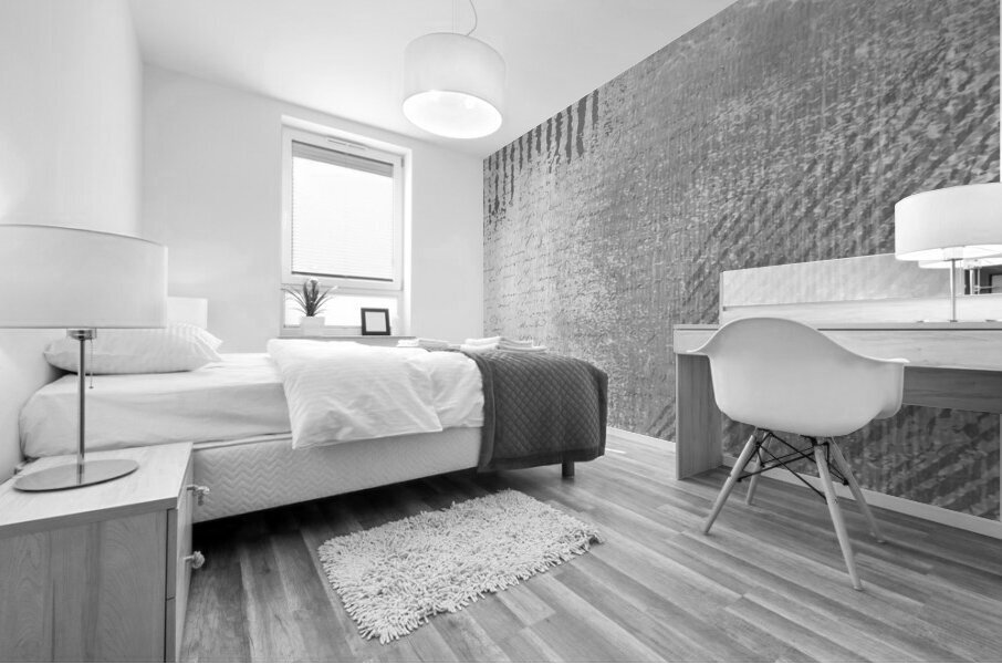 Grey Pastel Abstract With Writing Mural print