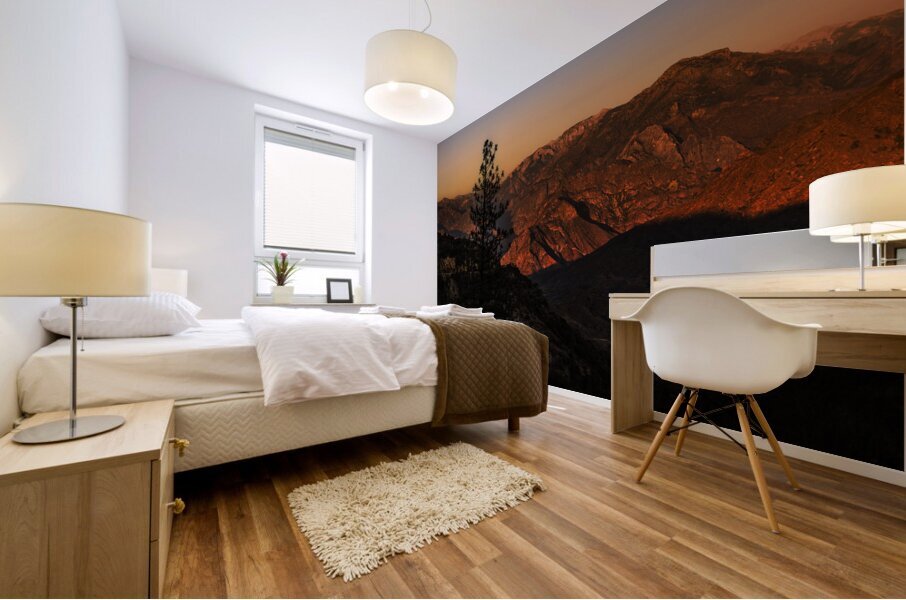 Evening Glow: A Royal Vista of Kings Canyon Mural print