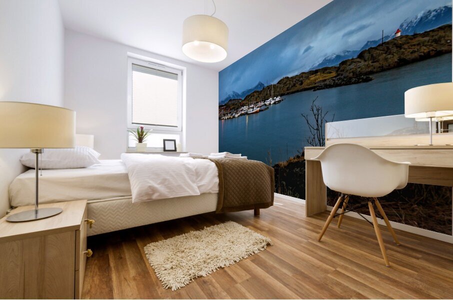 Lofoten Islands Harbor Mural print