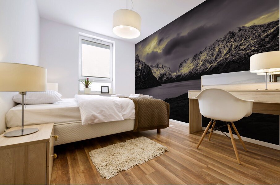 Moltind  Moskenes Mountain Panorama Mural print