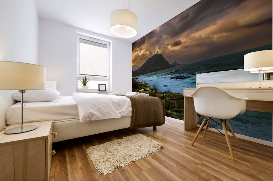Lofoten Vik Gale Force Winds Mural print