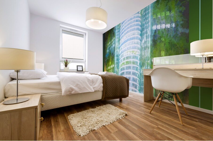 Frankfurt Skyscraper Tower 185 Abstract Mural print