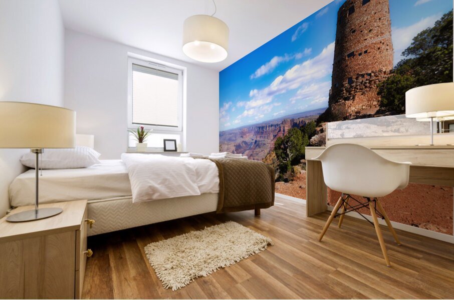 Guardian of Grandeur: Embracing the Splendor of the Desert View Watchtower Mural print