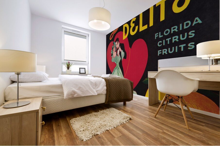 dixie delite florida citrus fruit label Mural print