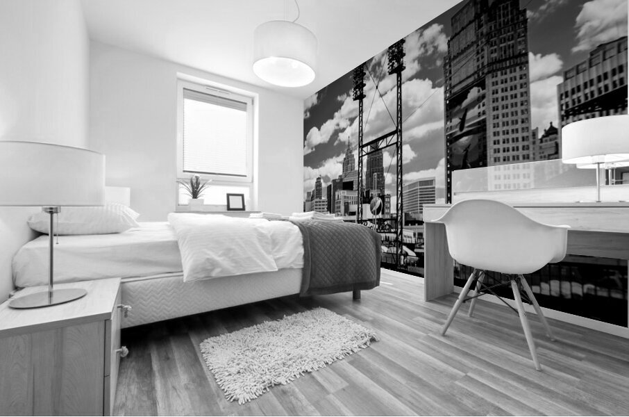 comerica park detroit skyline  vertical 557 Jungl Mural print