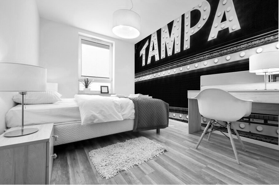 tampa theater marquee  vertical 3004 Theater 13k. Mural print