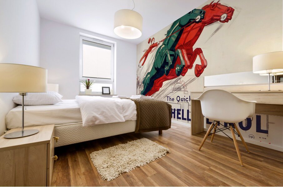 1930 shell oil advertisement Mural print