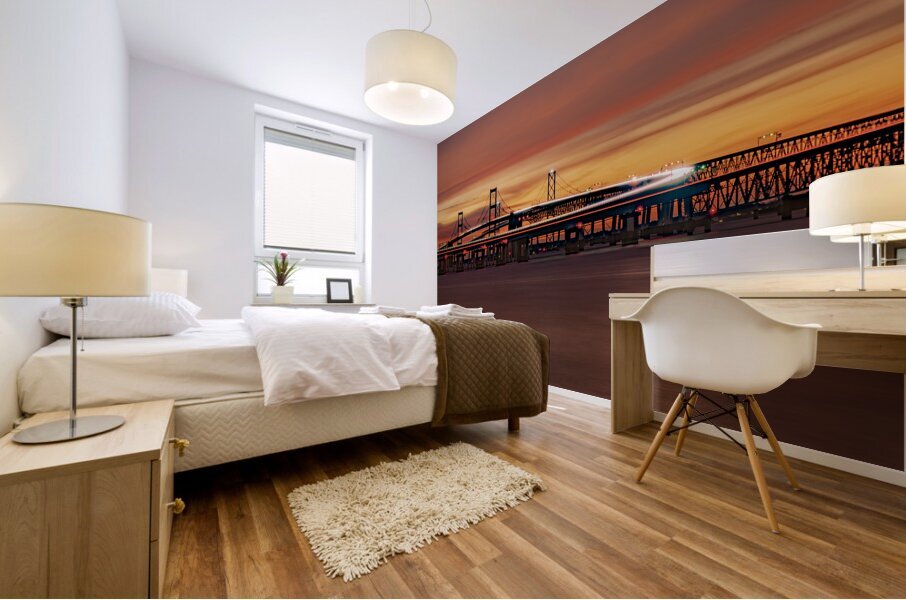 Red Chesapeake Bay Sunrise Mural print