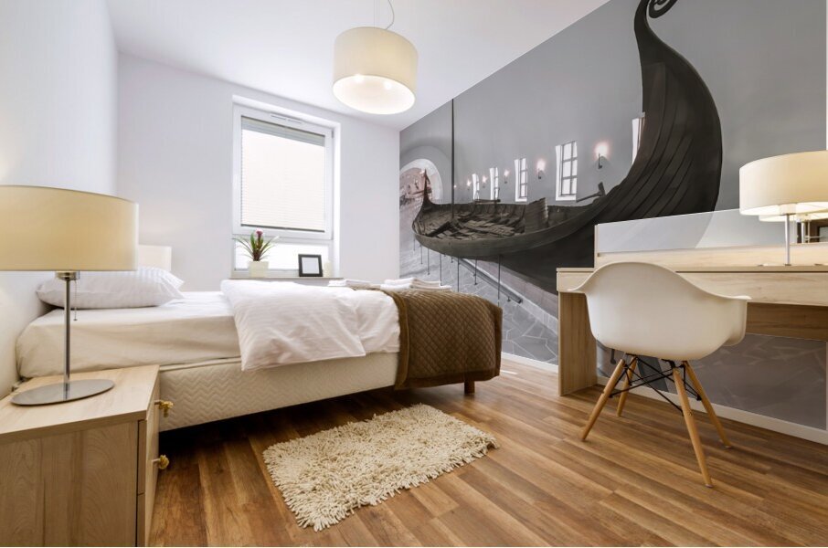 The Oslo Viking Ship Oseberg Mural print