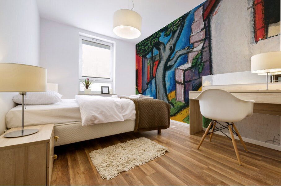 mystic tree 1919 oscar bluemner Mural print