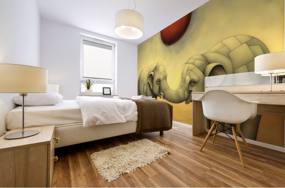 HAVING A BALL Mural print