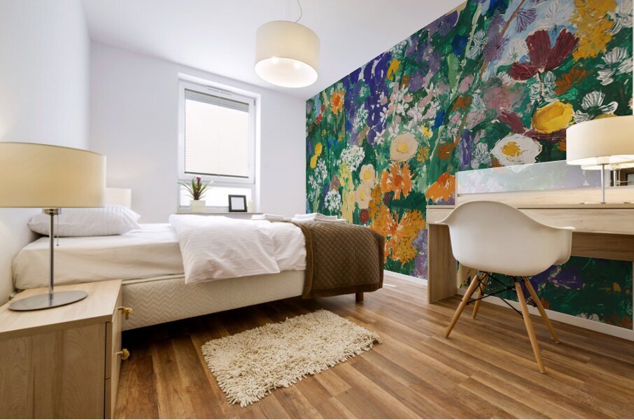  blumen am berg by babberger Mural print
