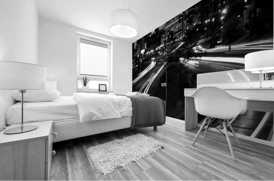 mpls skyline at night  vertical 1705 Minny 13k.jp Mural print