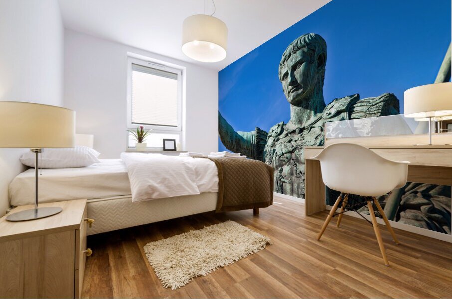 Julius Caesar ancient statue in Rome Italy. Concept for leader Mural print