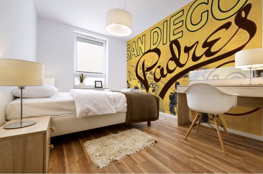 1950s san diego padres remix art Mural print