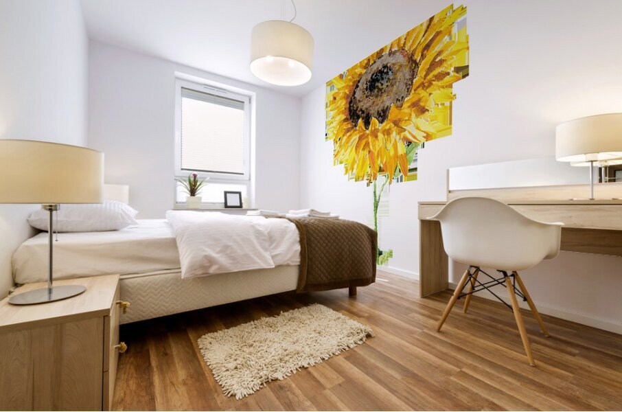 Watercolor Flower Minimalism PNG 7 Mural print