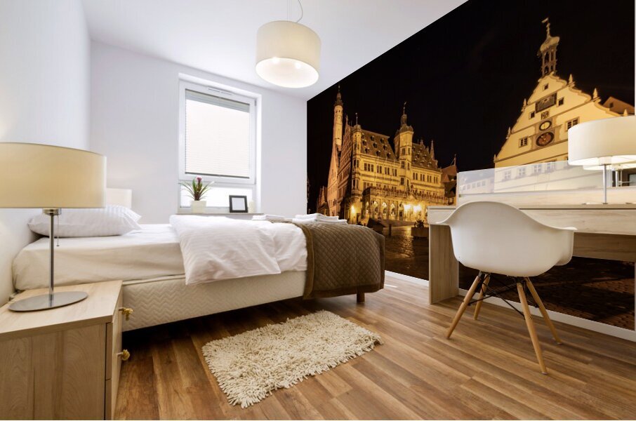 Rothenburg Market Square and Town Hall Mural print