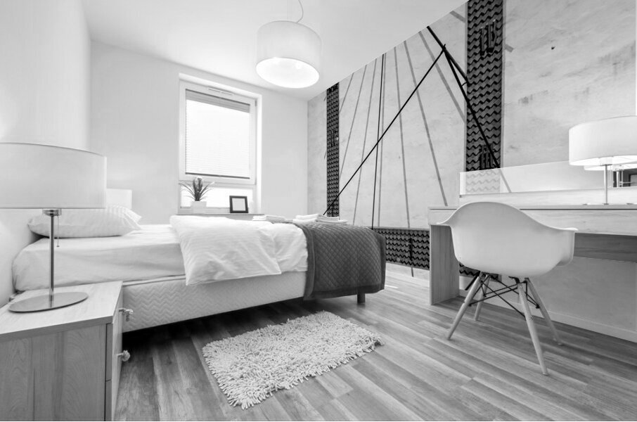 Frankfurt am Main Sundial in Black and White Mural print