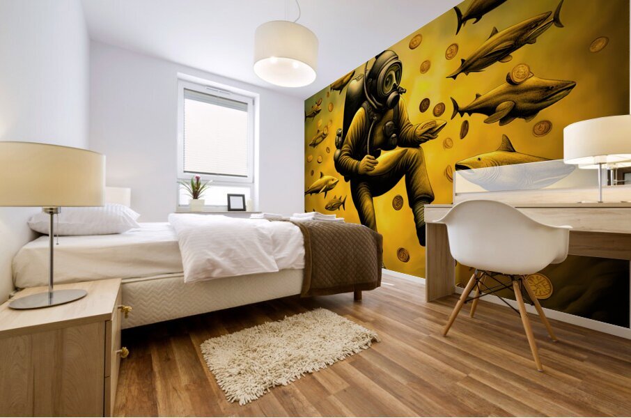 GOLD GUARDIANS Mural print