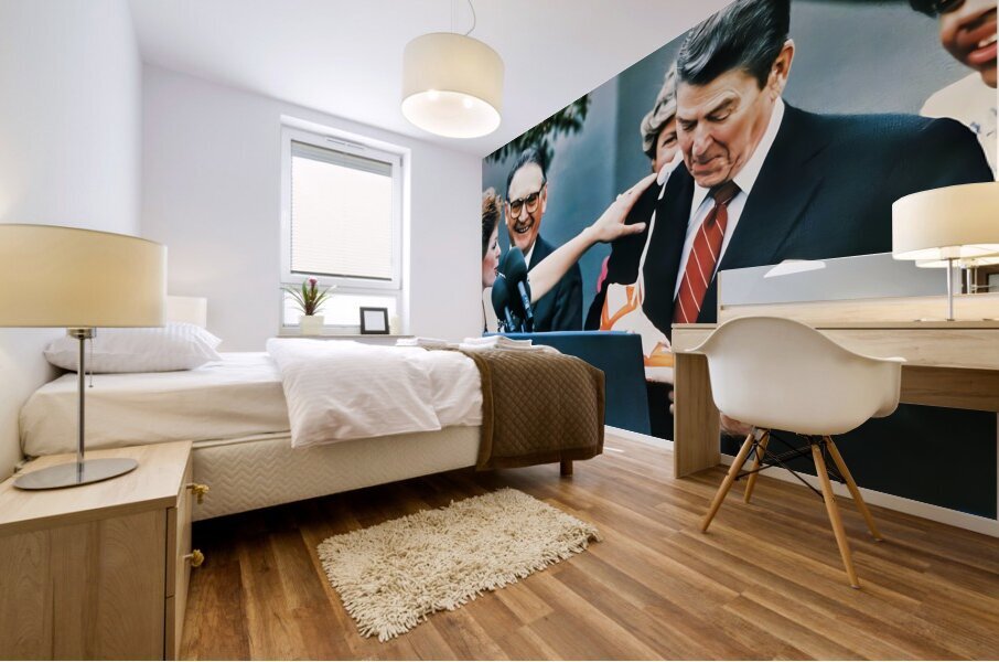 president reagan pat summitt tennessee Mural print