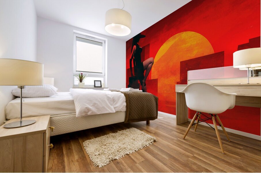 Hot City Night Mural print
