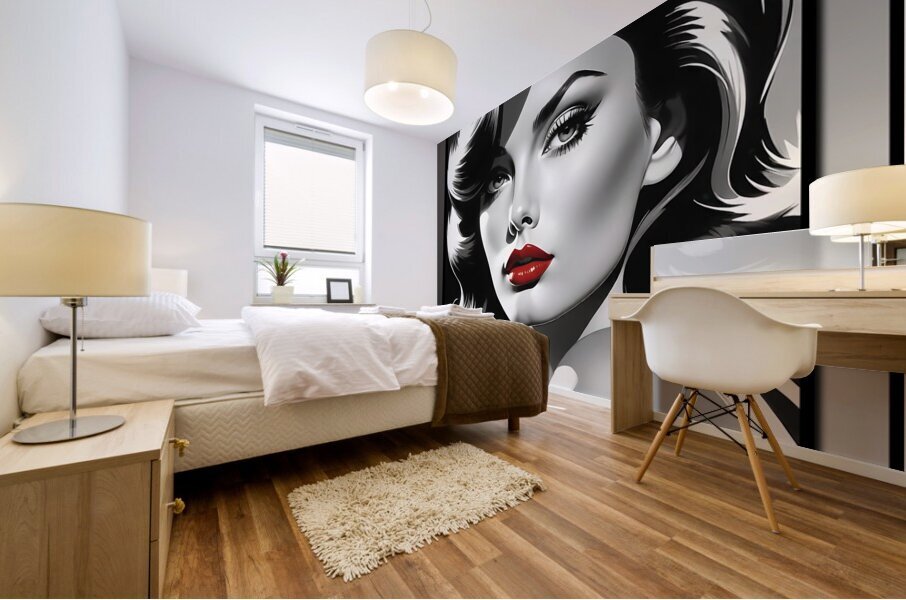 Ruby Lips Lady  1 Impression murale