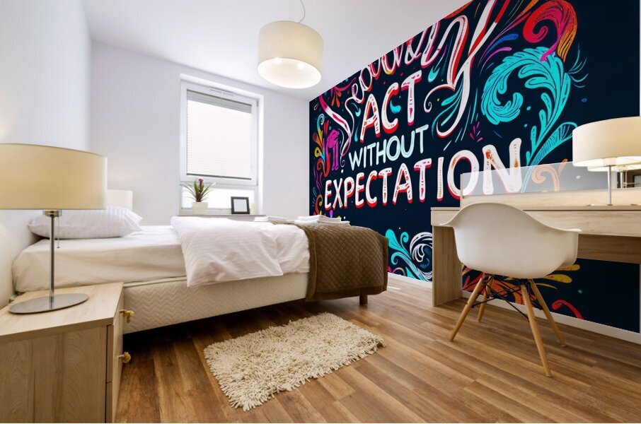 Act Without Expectation Mural print