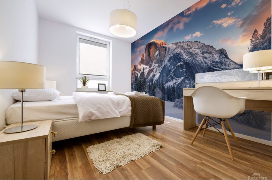 Celestial Majesty: A Captivating Glimpse of Half Dome Mural print