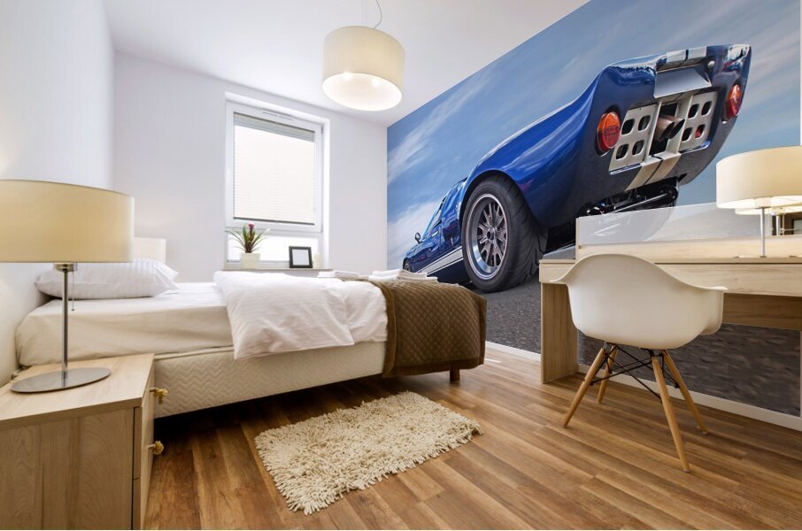 Blue Sky Day - Ford GT 40 Mural print