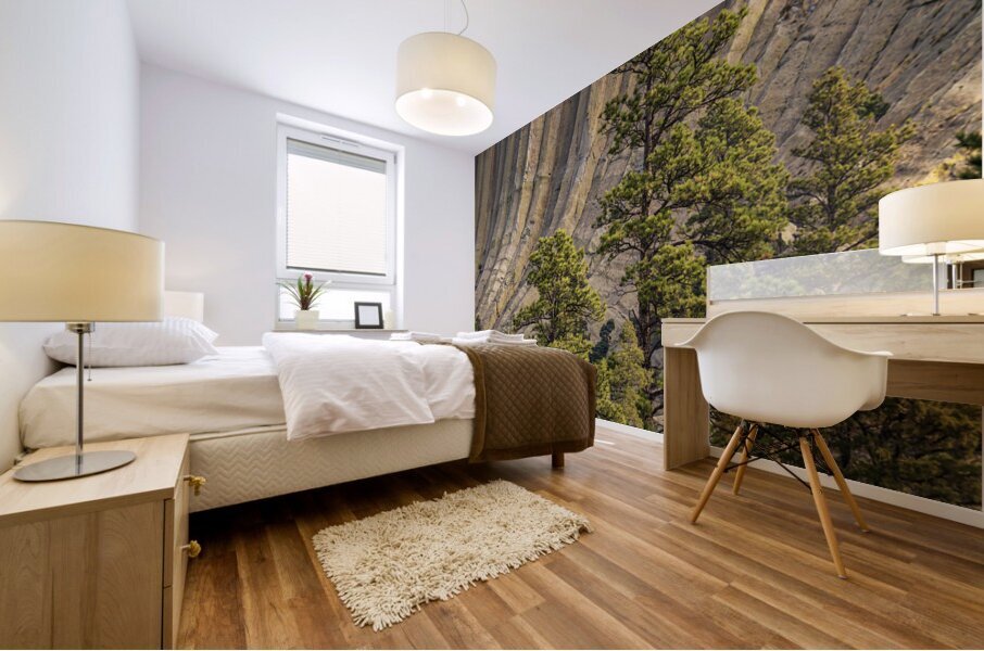 Devils Tower Tree Mural print