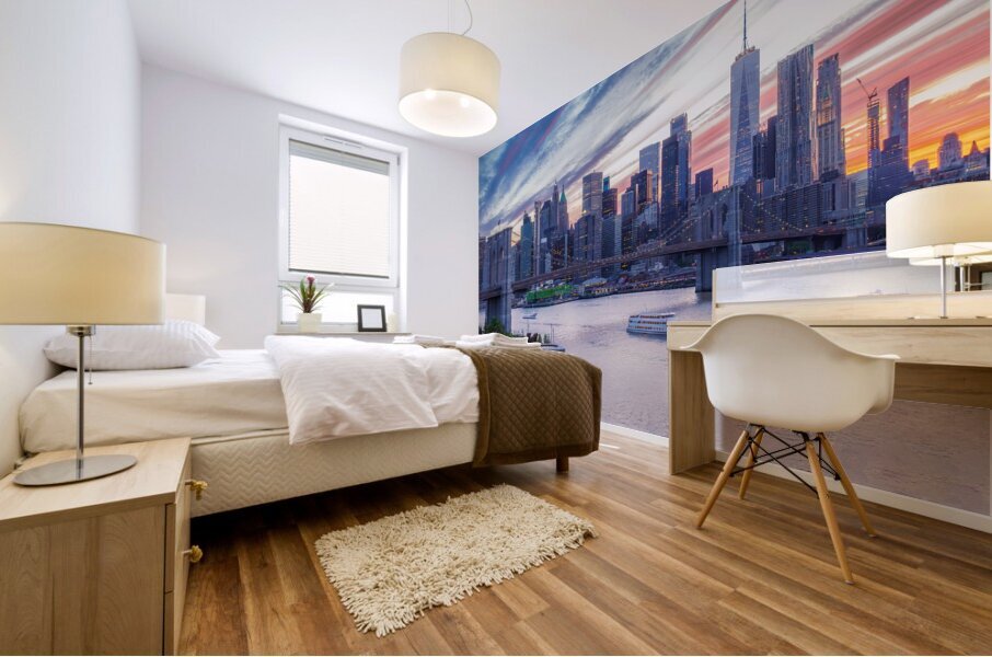 Manhattan at Sunset  Mural print